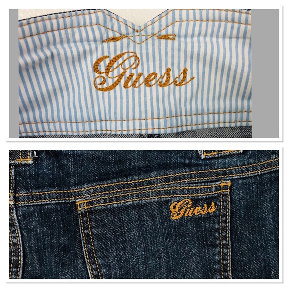 Guess distressed denim jean mini skirt size 28 - Picture 4 of 6